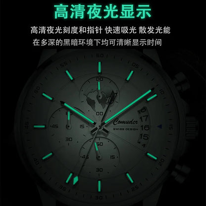 Men's Watch Leather Strap Quartz