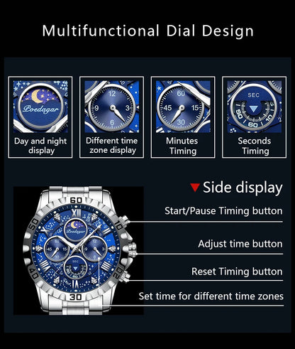 POEDAGAR Top Luxury Man Wristwatch