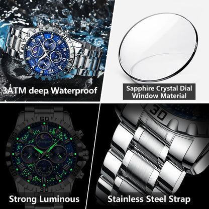 POEDAGAR Top Luxury Man Wristwatch