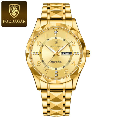 POEDAGAR Luxury Men Quartz Watch