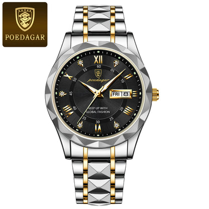 POEDAGAR Luxury Business Man Wristwatch Waterproof