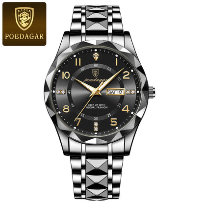 POEDAGAR Luxury Men Quartz Watch