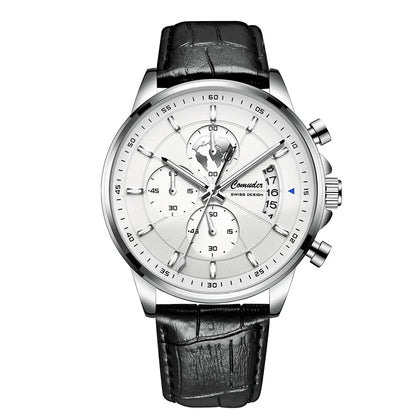 Men's Watch Leather Strap Quartz