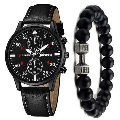 2PCS/Set Men Business Watches Fashion