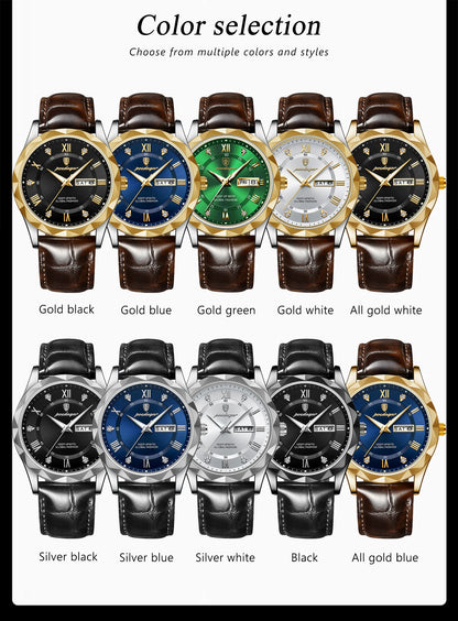 POEDAGAR Luxury Business Man Wristwatch Waterproof