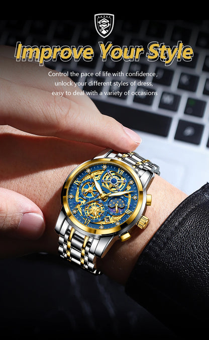 POEDAGAR Luxury High Quality Watch Waterproof