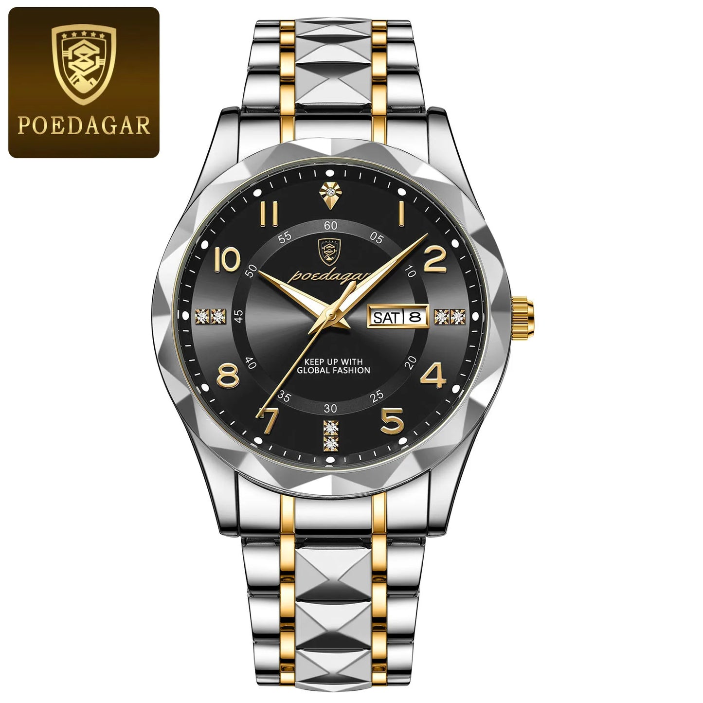 POEDAGAR Luxury Men Quartz Watch