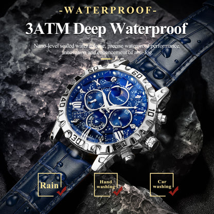 POEDAGAR Luxury Waterproof Watch