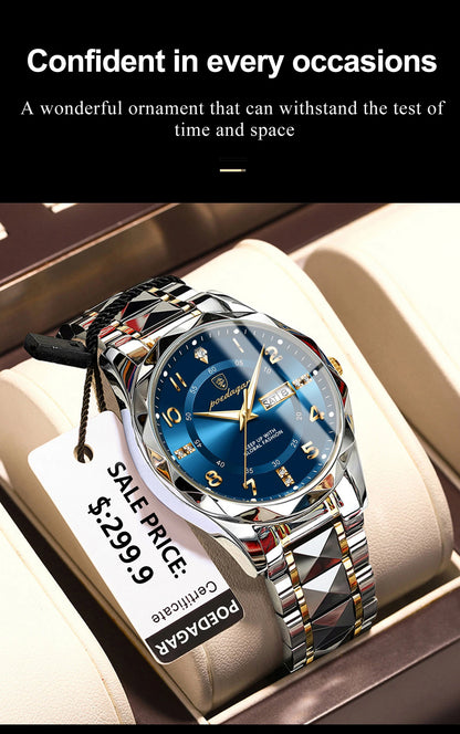 POEDAGAR Luxury Men Quartz Watch