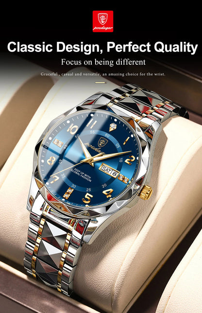 POEDAGAR Luxury Men Quartz Watch