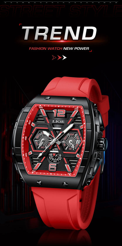 Relogio Masculino LIGE Men Watch Luxury